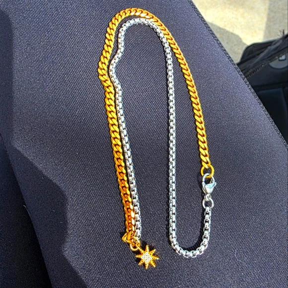 COPY - Artizan Joyeria Mixed Metal Sunburst Necklace - Picture 1 of 3